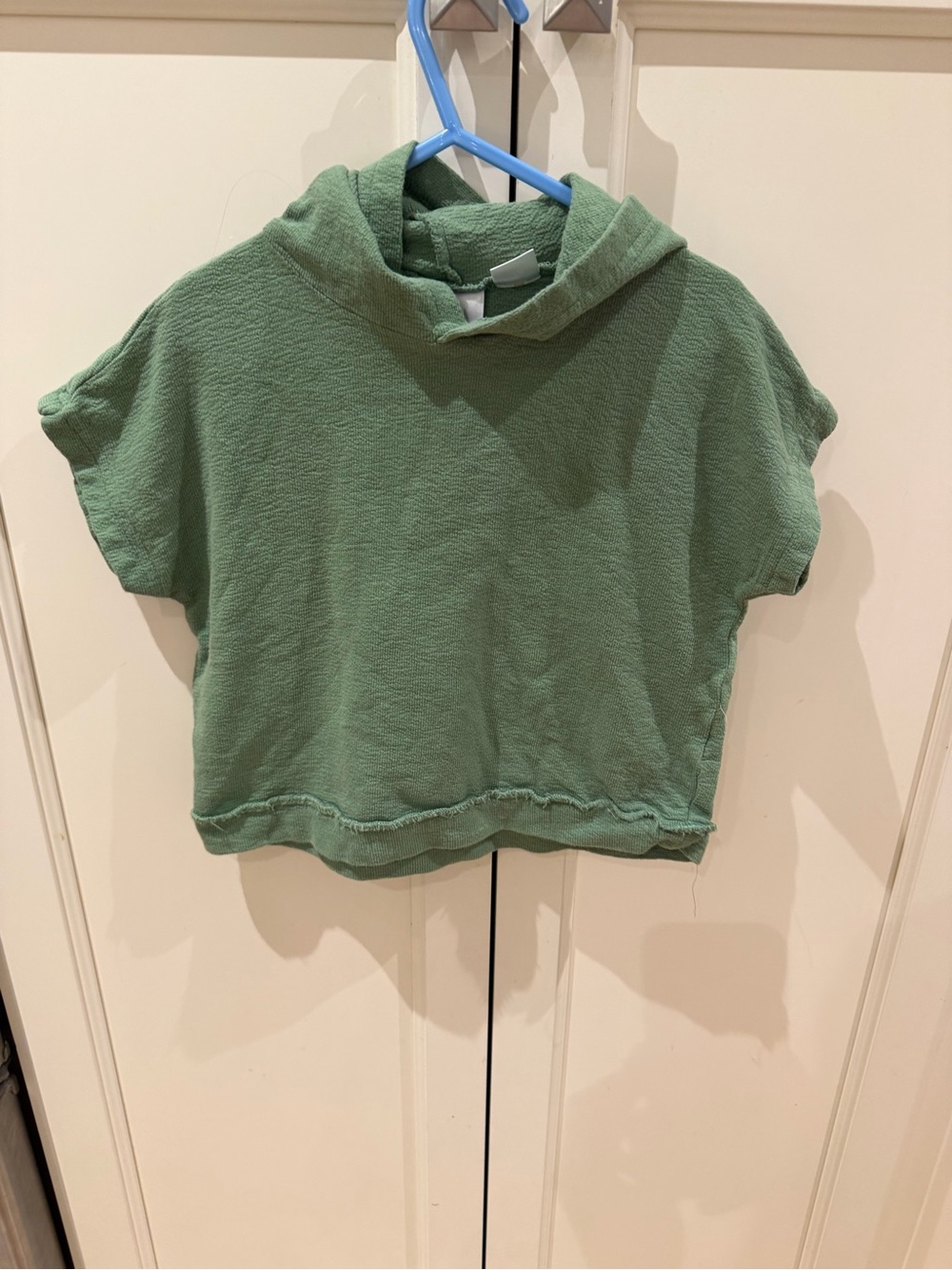 Zara 18-24m Cropped Short-Sleeve Hoodie Green